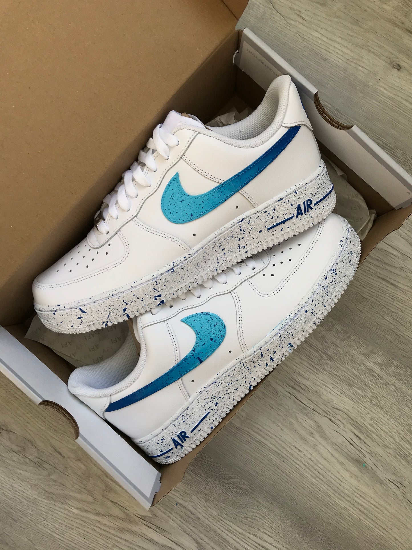 Nike AF-1 Blue Fade Swoosh