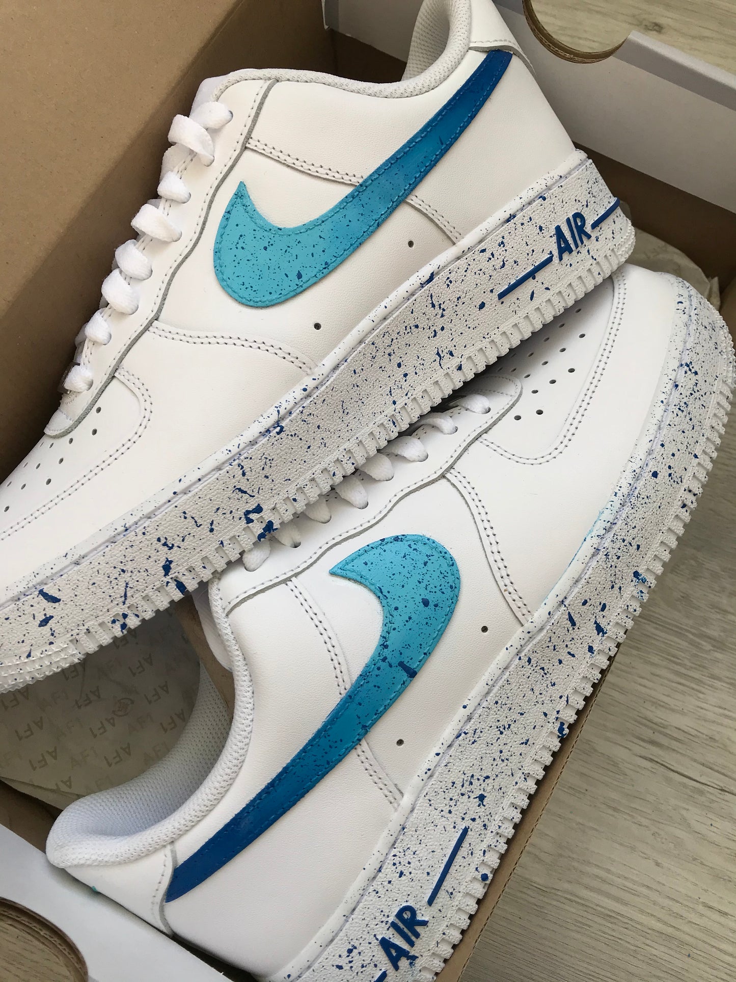 Nike AF-1 Blue Fade Swoosh